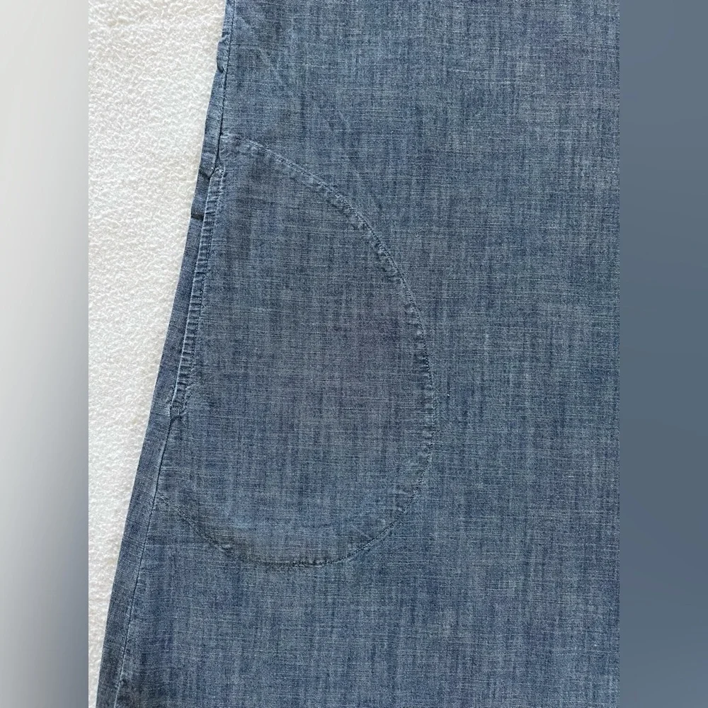 NWT- Land’s End Women’s Chambray Polo Dress with Pockets - Denim color - S - Picture 5 of 10